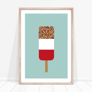 Retro Ice Lolly Art Print: Colorful Kids Wall Decor
