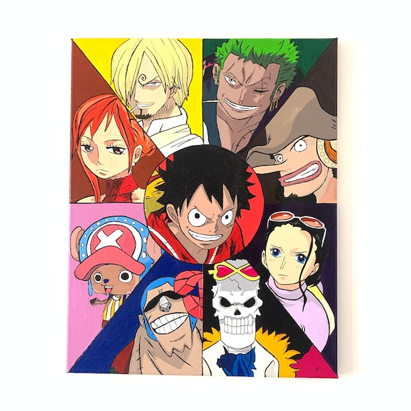 Peinture sur toile des Mugiwara "One Piece"