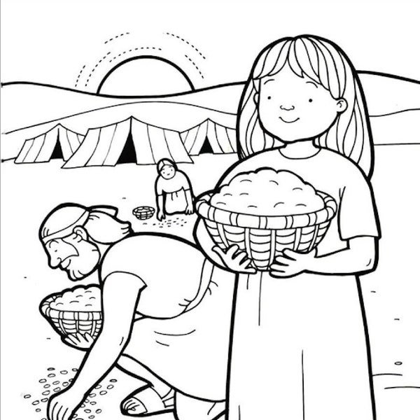 Manna from Heaven coloring page