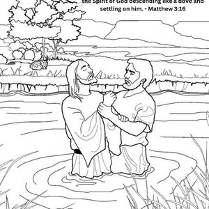 Jesus&#39; Baptism coloring page