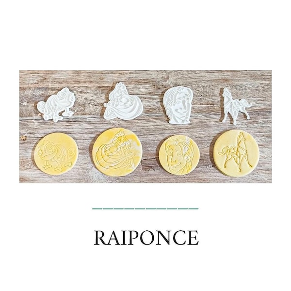 Emporte pièces Raiponce - PLA Européen - cookie cutter cookie stamps - stamp rapunzel