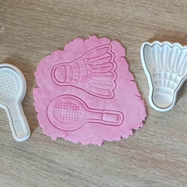 Keksausstecher Shortbread-Keksstempel Badminton – Europäisches PLA – Keksausstecher-Keksstempel