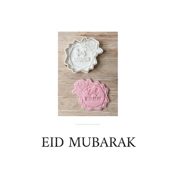 Eid Mubarak Shortbread Biscuit Stamp Cookie Cutter European PLA Cookie  Cutter Cookie Stamps Ramadan 