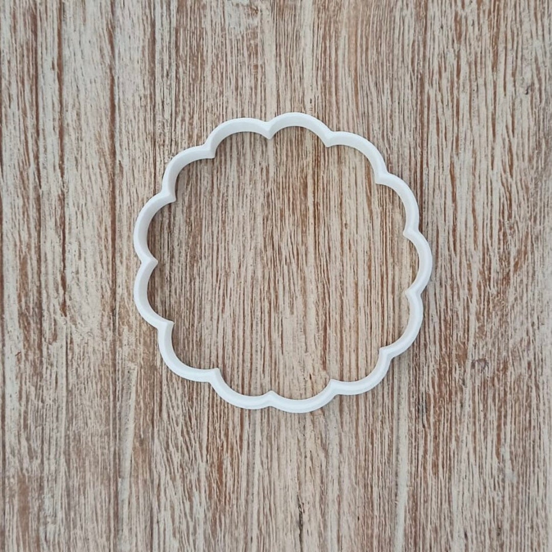 Scalloped Round Shortbread Cookie Cutter European PLA Etsy