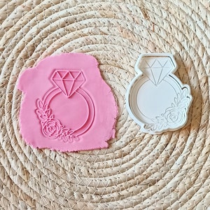 Wedding cookie cutter - European PLA - cookie stamps - cookie cutter bride ring