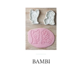 Cookie cutter Biscuit stamp, shortbread - bambi panpan - European PLA - cookie stamps - cookie cutter