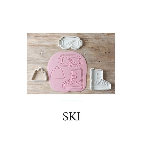 Skiing Cookie Cutter Etsy