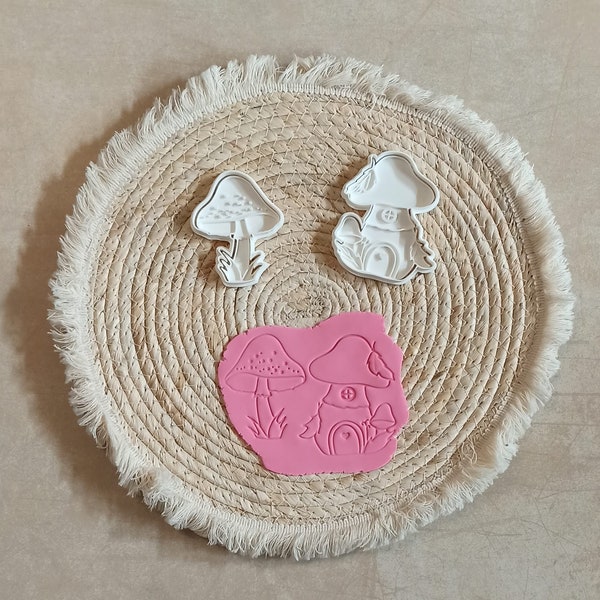 Emporte pièce fée - PLA Européen - cookie cutter cookie stamps - stamp embosser fairy mushroom
