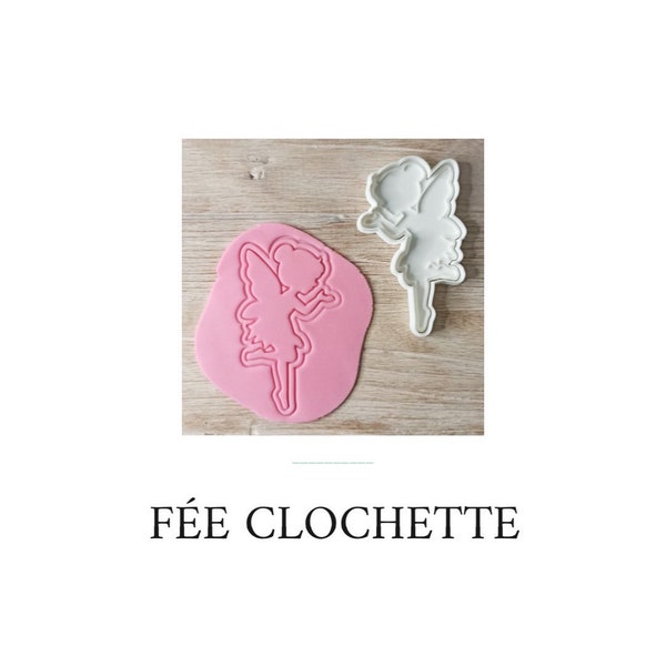 Emporte pièce Tampon biscuit, sablé - fée clochette - PLA Européen - cookie stamps - cookie cutter