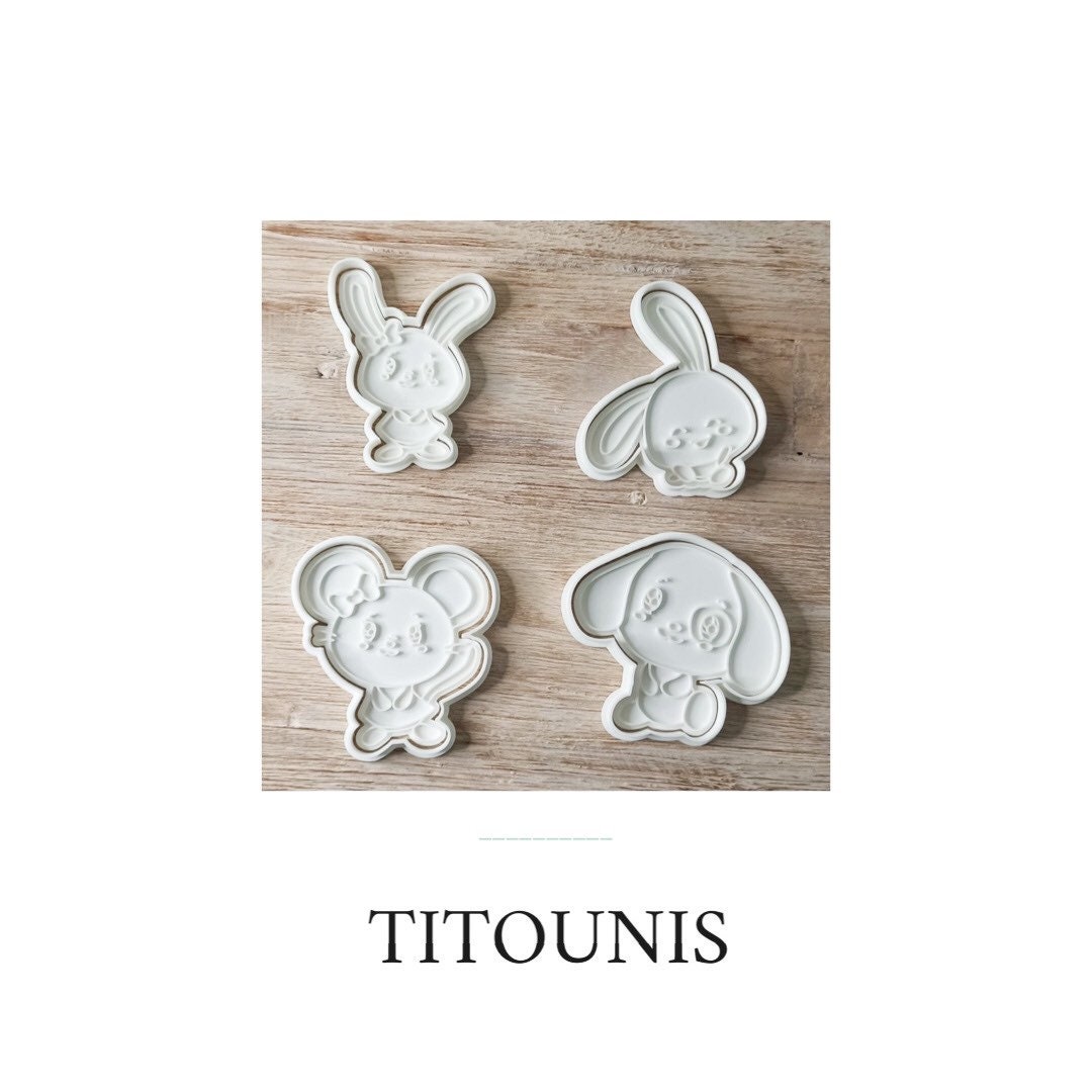 Cookie Cutter Shortbread Cookie Stamp Titounis European PLA Etsy