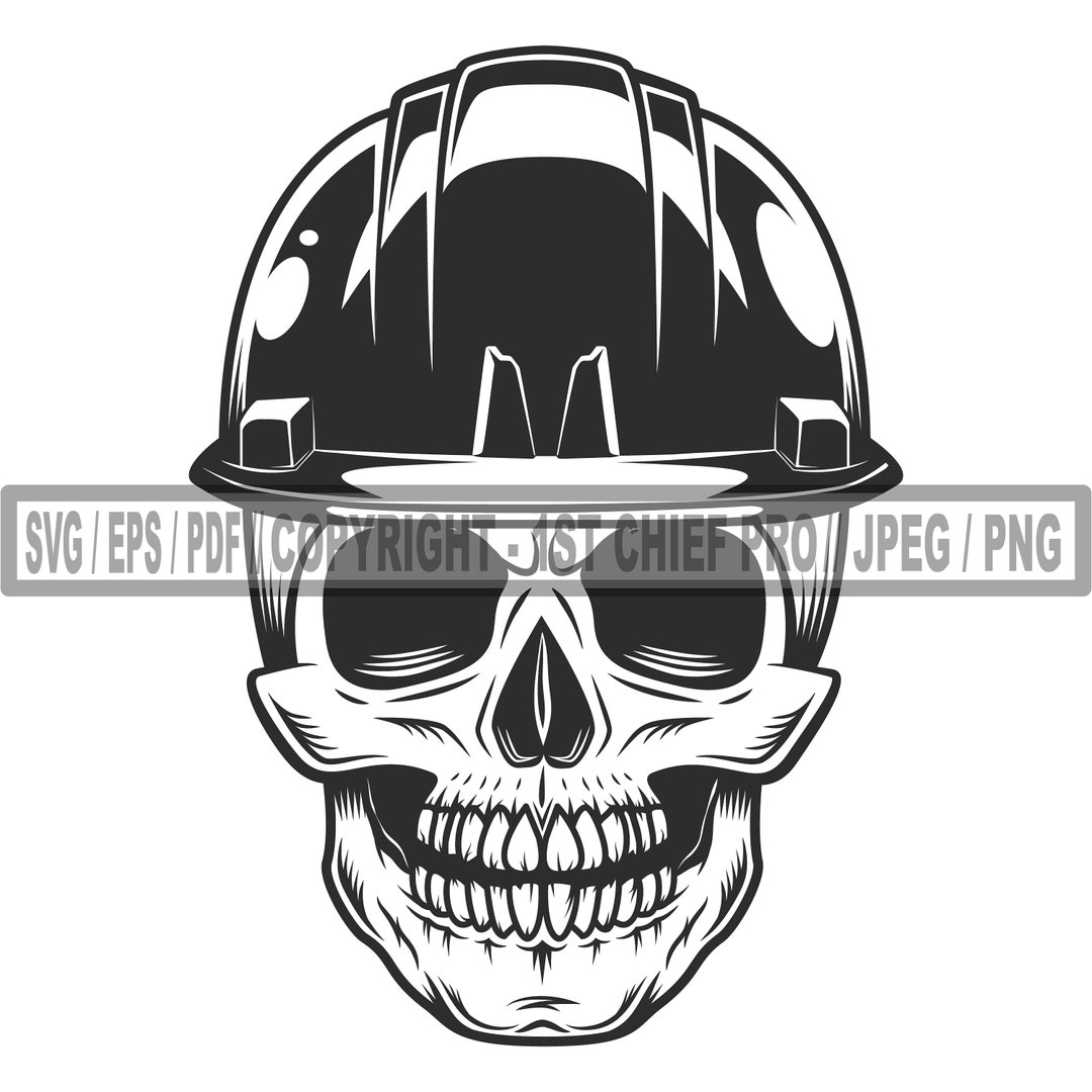 Skull Svg in Helmet Svg Hard Hat Svg and Tool Svg Design. Helmet Svg on ...