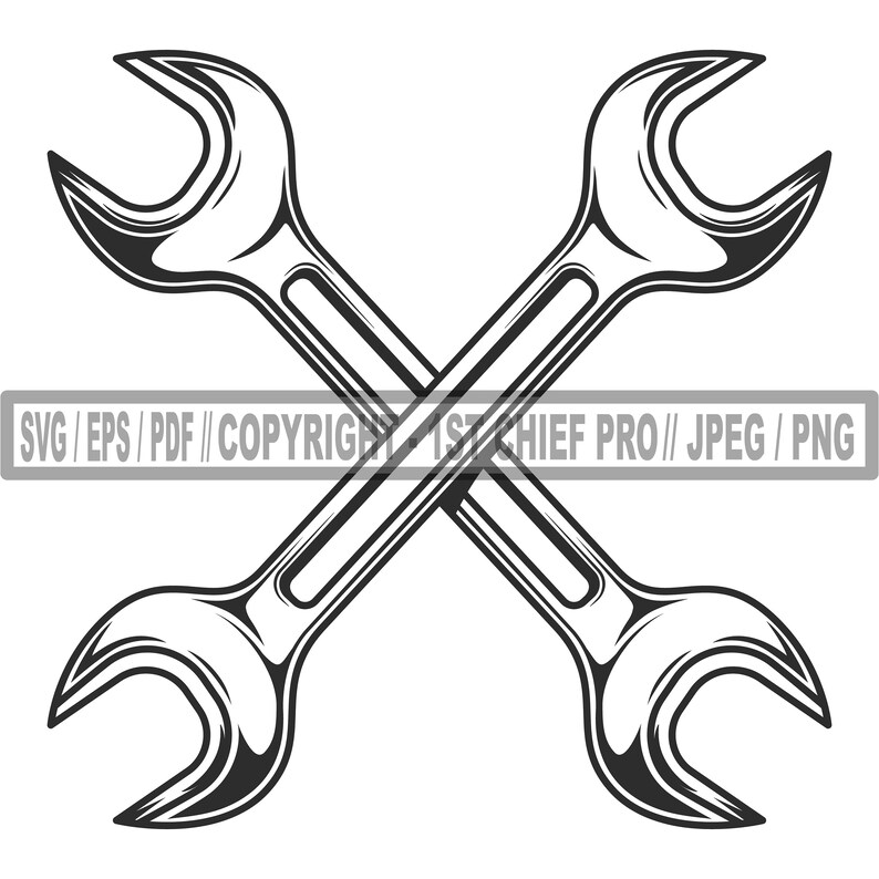 Crossed Wrench SVG or Spanner SVG, Wrench SVG, Spanner Svg, Wrench