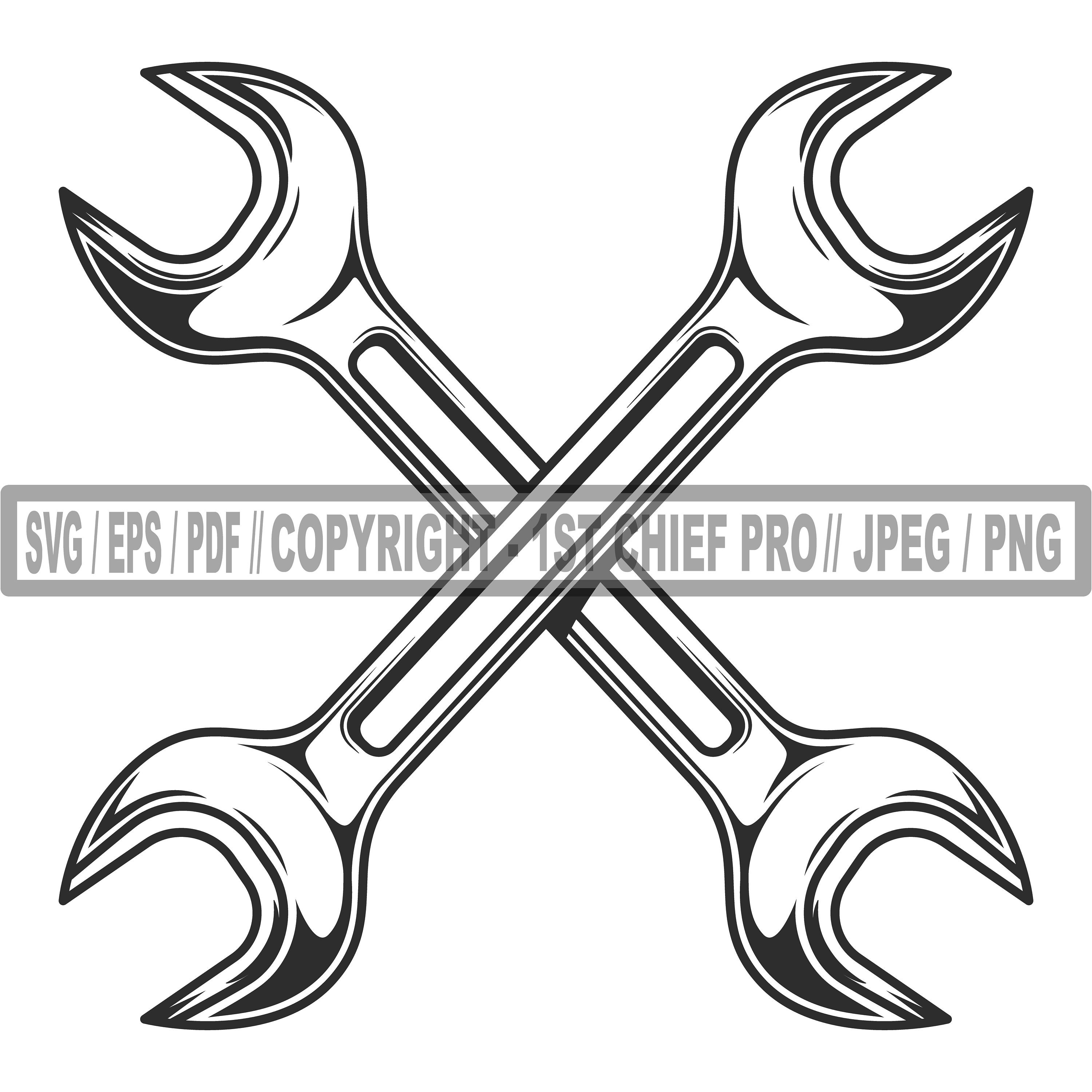 Crossed Wrench SVG or Spanner SVG, Wrench SVG, Spanner Svg, Wrench