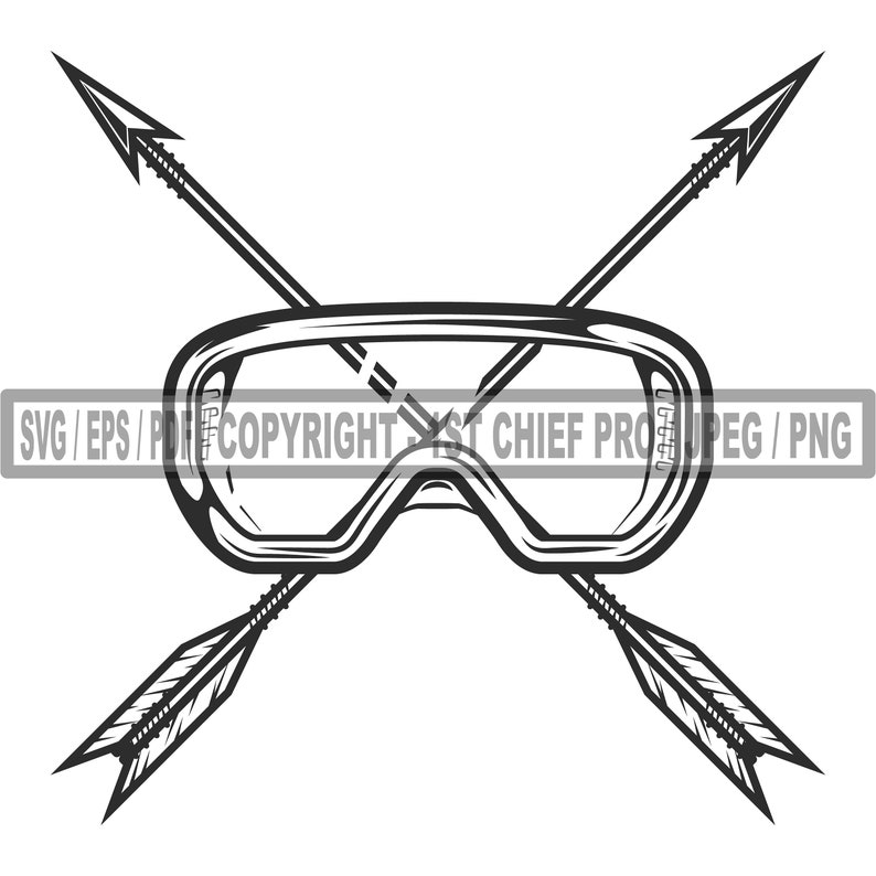 Glasses Svg With Crossed Arrow Svg. Arrow Svg With Arrowhead Svg With