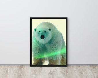 Polar Bear Framed Art | Wall Decorating Ideas | Graphic Art Design | Gift Ideas for Friends