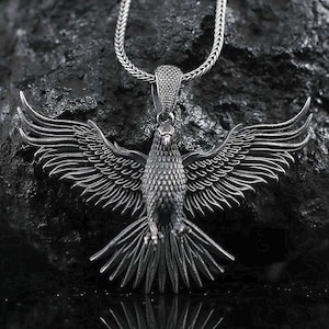 MANZHEN Open Wings Eagle Pendant Necklace MANZHEN Open Wings Eagle Pendant Necklace
