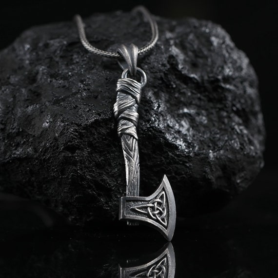 Handcrafted Scandinavian War Axe Silver Neckalce Ancient -  Israel