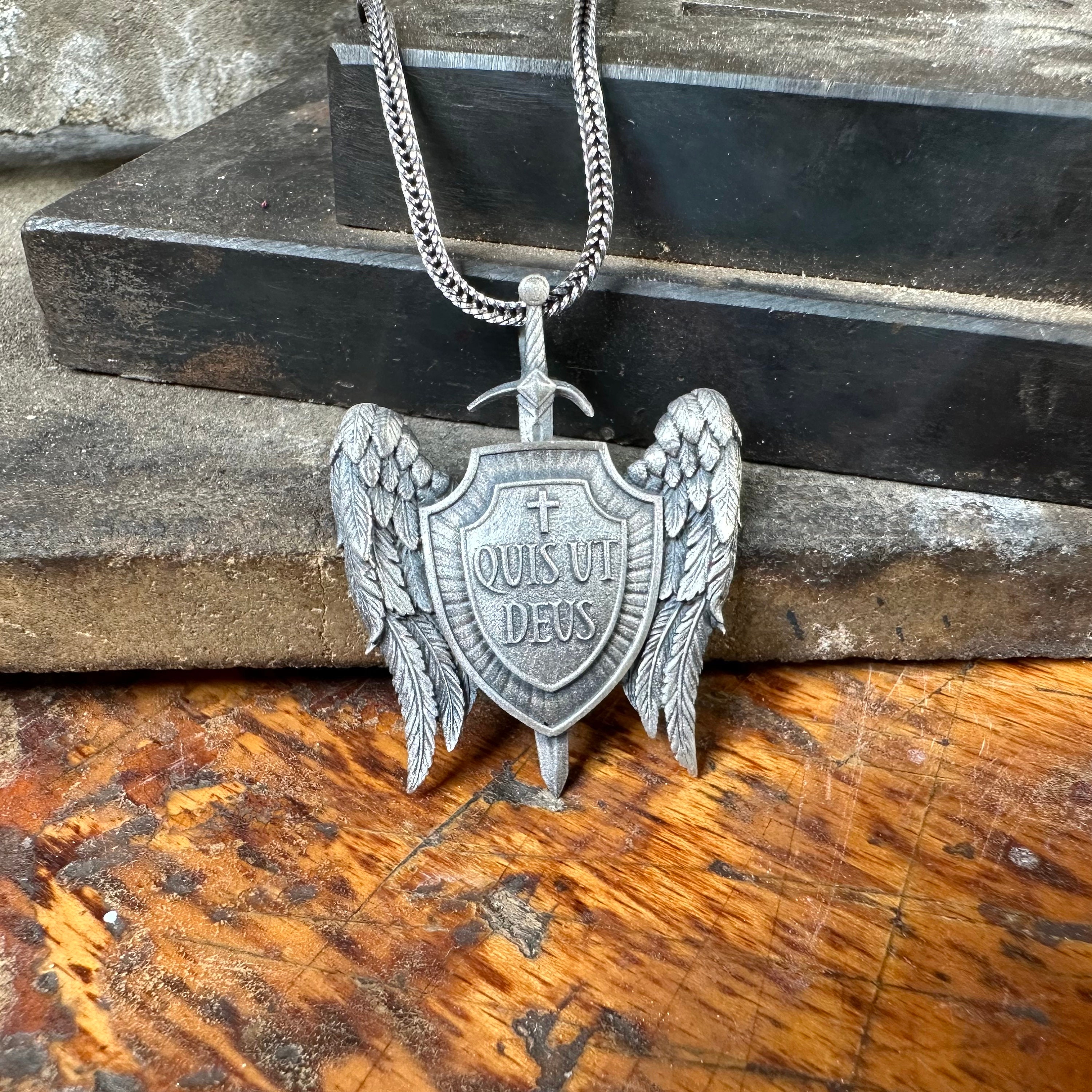 Archangel Silver Necklace Silver Archangel Necklace St 