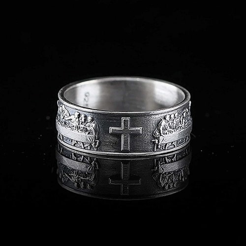 Mens Sterling Silver Celtic Cross Ring Etsy