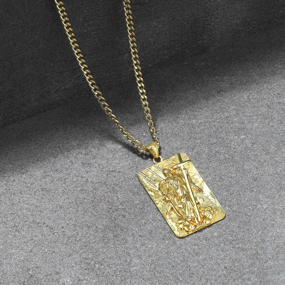 Archangel Saint Michael 14K Gold 
