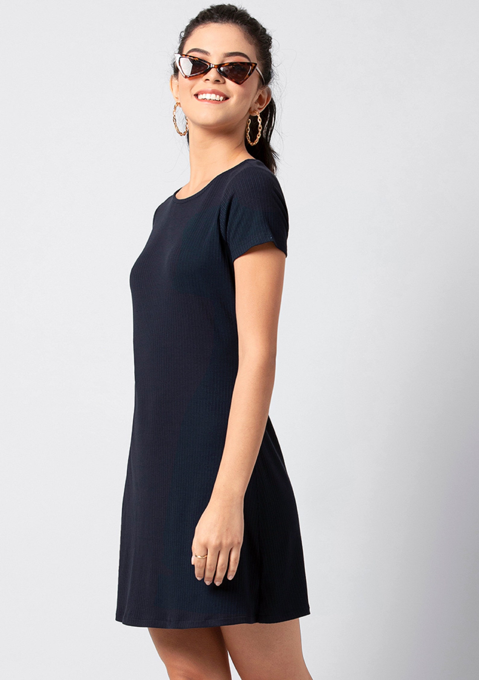 Pretty Black Natural Cotton Summer Dress Women Casual Fabric Etsy