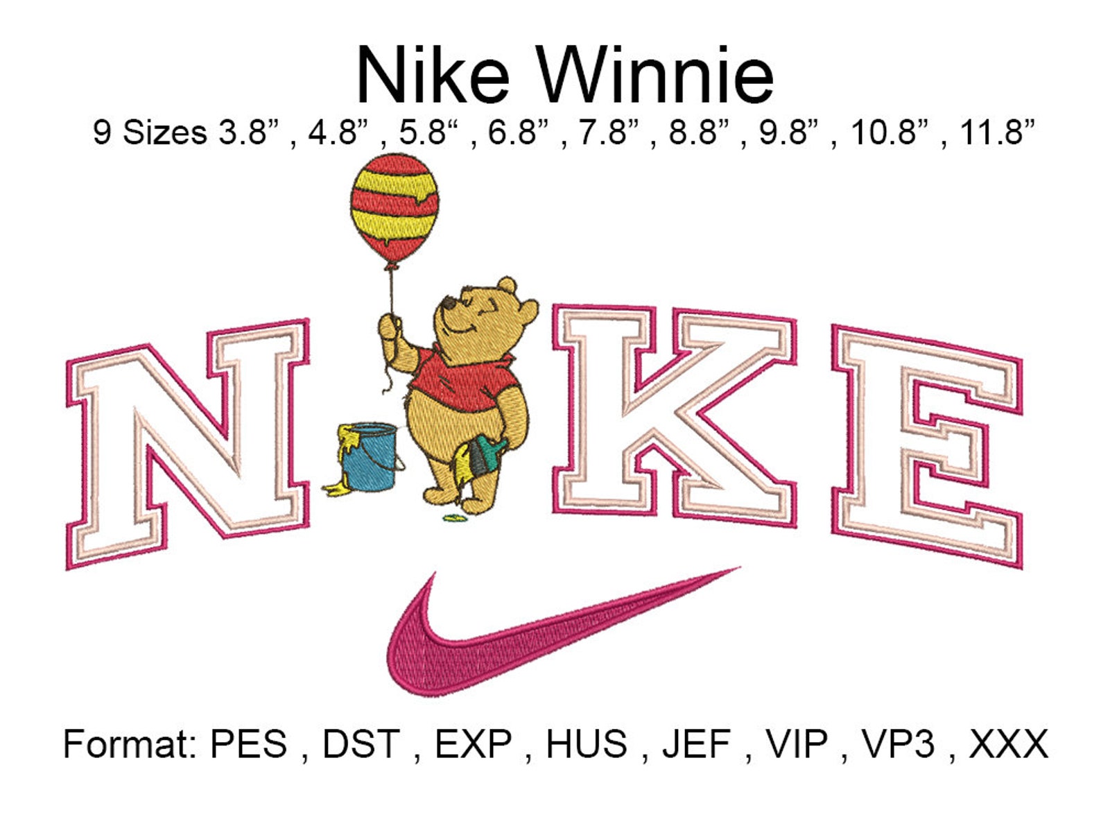 Nike Disney Winnie The Pooh Embroidery DesignsNike Swoosh Etsy