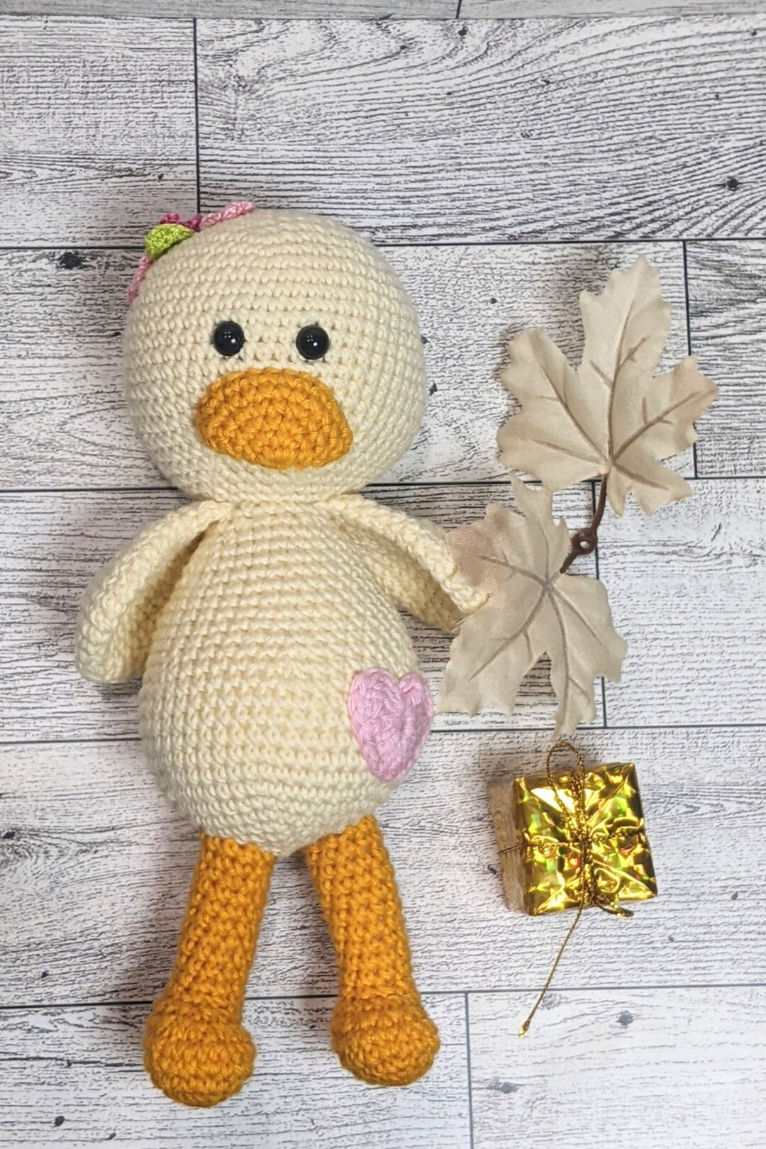 Handmade Crochet Duck Rattle, Newborn Baby Gift, - Etsy