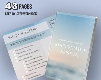 Virtual Assistant Step-By-Step Online Business Manager workbook for preparing, launching, growing your online and remote business