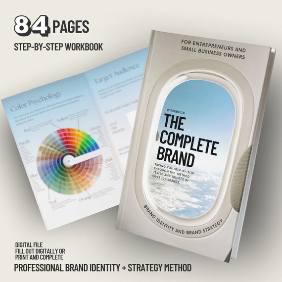 BRAND IDENTITY + MARKETING strategy workbook for entrepreneurs & small businesses, diy branding kit, brand marketing, target brand workbook