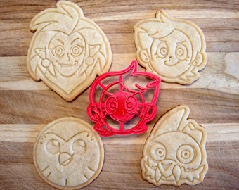 The Owl House Character Cookie Cutter Set / Eda Luz King Hooty Character Cookie Cutters / 3D Printed Cookie Cutter y Cookie Stamp Set