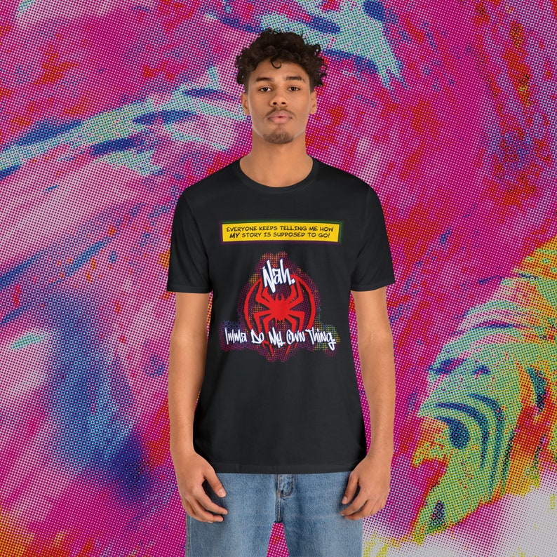 Camiseta Spiderverse / Camiseta con cita de Miles Morales / Camiseta de Spider-Man / Nah, haré lo mío Spiderverse / A través del Spider-verso Miles imagen 5