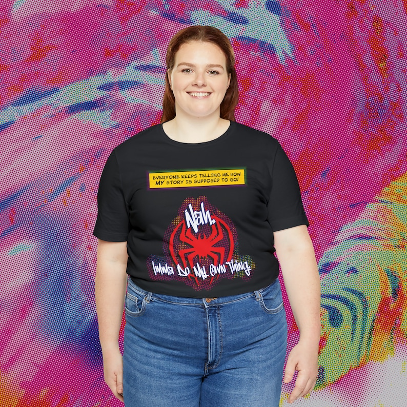 Camiseta Spiderverse / Camiseta con cita de Miles Morales / Camiseta de Spider-Man / Nah, haré lo mío Spiderverse / A través del Spider-verso Miles imagen 8