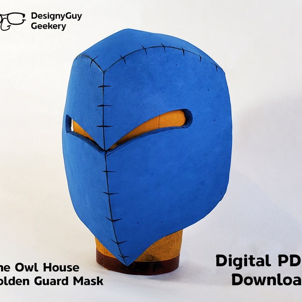 The Owl House Cosplay Golden Guard Mask EVA Foam Template PDF Download | Golden Guard Mask DIY Foam Template Pattern | Mask Template Cosplay