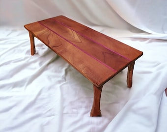 Lap Desk with folding legs, Breakfast in Bed Table, Picnic Table, Tea Table, Floor Table. Great gift for Mom or Valentine. Work from home.