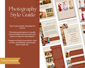 Couples and Family Photography Style Guide Template for Canva | What To Wear Template