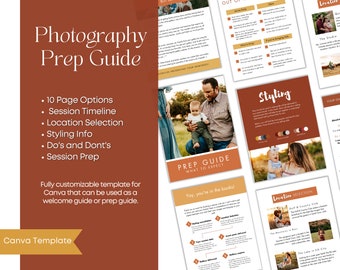 Family Photography Welcome Guide Template for Canva | Client  Welcome Guide for Photographers