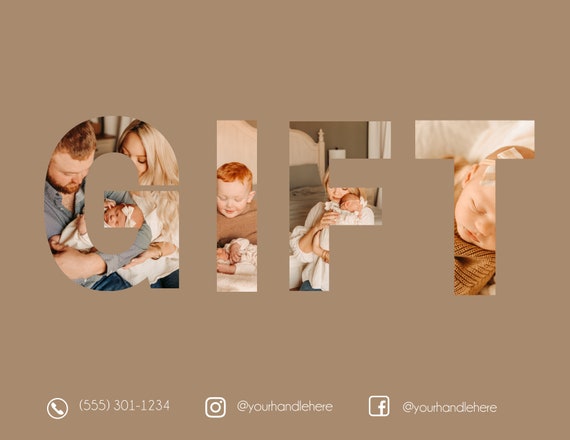Customizable Gift Certificate for Photographers | Template for Canva