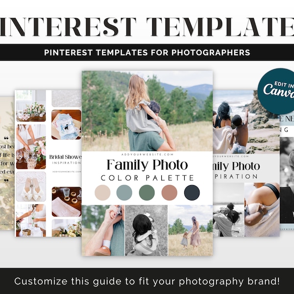 Photography Pinterest Templates For Canva-Marketing Materials