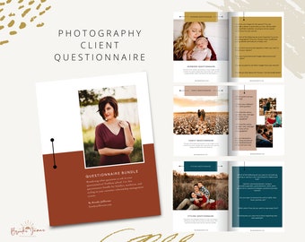 Photography Client Questionnaire Template for Canva
