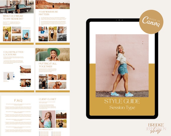 Photo Styling Guide Family Photography Welcome & Style Guide, Photography Guide Canva ...