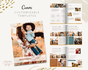 Family Photography Pricing Guide Template For Canva