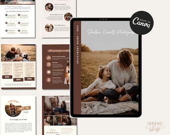 Photography Pricing Guide For Canva