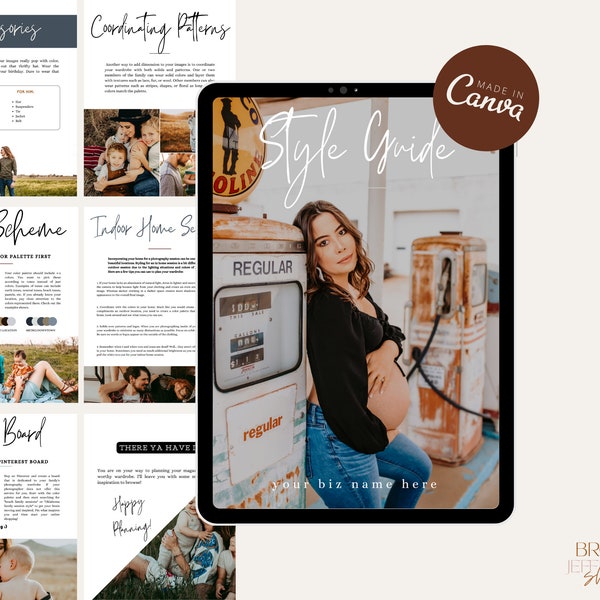 Family Photography Style Guide | Canva Template