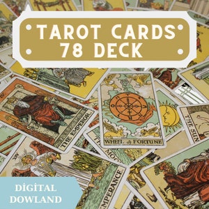CARTAS DE TAROT-78-Deck-[PNG]-Rider Waite Smith Arquivos-alta resolução - 300DPI - Uso pessoal ou comercial - Impressão - Web Design - Arquivos digitais