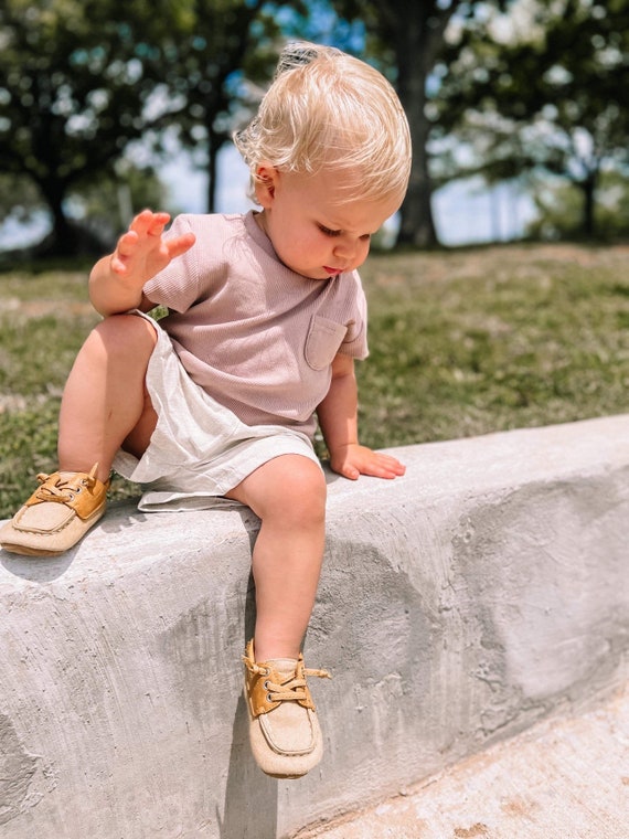 Toddler Boat Shoe Tan Loafers Slip on Shoes Tan Baby Shoes - Etsy UK