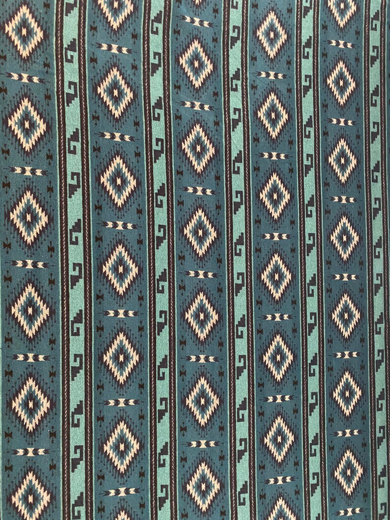 Wool Fabric by Meter / Southwestern / Printed Wool/ Soft Etsy