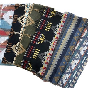 Wool fabric by meter / Southwestern / printed wool/ soft finish/ native print