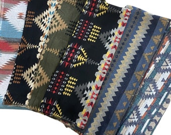 Wool fabric by meter / Southwestern / printed wool/ soft finish/ native print