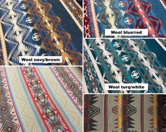 Aztec Wool fabric by meter / Southwestern / printed wool/ soft finish/ native print