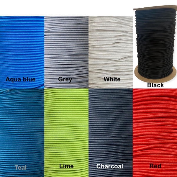 Elastic cord 2mm / round elastic cord for sewing/stretch cord/ Nylon Shock Cord/ sold by 5m, 10m, 20m/ bungee elastic